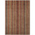 10' X 14' Rust Taupe And Gray Striped Washable Indoor Outdoor Area Rug