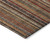 10' X 14' Rust Taupe And Gray Striped Washable Indoor Outdoor Area Rug