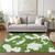 9' X 12' Green And Ivory Abstract Washable Indoor Outdoor Area Rug