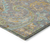 8' Round Taupe Round Paisley Washable Non Skid Indoor Outdoor Area Rug