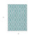 8' X 10' Teal Blue And Ivory Geometric Washable Indoor Outdoor Area Rug - Teal Blue, Ivory