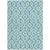8' X 10' Teal Blue And Ivory Geometric Washable Indoor Outdoor Area Rug - Teal Blue, Ivory