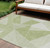 9' X 12' Artichoke Green Mint Green And Sage Geometric Washable Indoor Outdoor Area Rug