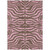9' X 12' Brown And Pink Animal Print Washable Indoor Outdoor Area Rug