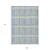 9' X 12' Denim Blue Green And Ivory Plaid Washable Indoor Outdoor Area Rug