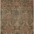 10' X 14' Brown Charcoal And Brick Red Damask Washable Indoor Outdoor Area Rug