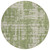 8' Green And Beige Round Abstract Washable Indoor Outdoor Area Rug - Green, Beige