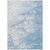 9' X 12' Sky Blue Denim Blue And Silver Abstract Washable Indoor Outdoor Area Rug