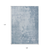 9' X 12' Sky Blue Abstract Washable Indoor Outdoor Area Rug