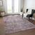 10' X 14' Plum And Lavender Floral Washable Indoor Outdoor Area Rug