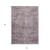 10' X 14' Plum And Lavender Floral Washable Indoor Outdoor Area Rug