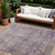 10' X 14' Plum And Lavender Floral Washable Indoor Outdoor Area Rug - Plum, Lavender