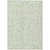 8' X 10' Artichoke Green And Ivory Floral Washable Indoor Outdoor Area Rug