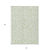 8' X 10' Artichoke Green And Ivory Floral Washable Indoor Outdoor Area Rug