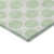 9' X 12' Mint Green And Ivory Polka Dot Washable Indoor Outdoor Area Rug