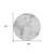 8' Silver Gray And Pewter Round Abstract Washable Indoor Outdoor Area Rug