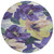 8' Purple And Lavender Round Floral Washable Indoor Outdoor Area Rug - Purple, Lavender