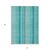 10' X 14' Teal and Gray Striped Washable Non Skid Indoor Outdoor Area Rug