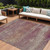 10' X 14' Merlot Beige And Blush Abstract Washable Indoor Outdoor Area Rug