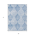 8' X 10' Blue Geometric Washable Non Skid Indoor Outdoor Area Rug