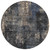 8' Charcoal Gray And Silver Round Abstract Washable Indoor Outdoor Area Rug Transitional Style - Charcoal, Gray, Silver Color