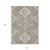 10' X 14' Taupe Beige And Ivory Medallion Washable Indoor Outdoor Area Rug