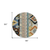 8' Black Ivory And Copper Round Aztec Washable Indoor Outdoor Area Rug