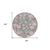 8' Gray Pink And Ivory Round Floral Washable Indoor Outdoor Area Rug