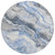8' Blue And Silver Round Abstract Washable Indoor Outdoor Area Rug