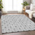 8' X 10' Silver And Gray Geometric Washable Indoor Outdoor Area Rug - 608219344351
