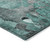 8' X 10' Teal Black and Gray Abstract Washable Indoor Outdoor Area Rug