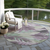 8' Lavender And Lilac Round Floral Washable Indoor Outdoor Area Rug