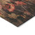 10' X 14' Gold Red And Brown Floral Washable Indoor Outdoor Area Rug