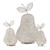 5.5" x 5.5" x 10" Silver Crystal Pear - 4512839598741