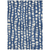8' X 10' Navy Blue And Ivory Abstract Washable Indoor Outdoor Area Rug
