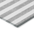 8' X 10' Gray and White Striped Washable Non Skid Indoor Outdoor Area Rug