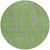 8' Lime Green And Purple Round Geometric Washable Indoor Outdoor Area Rug