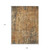 9' X 12' Copper And Brown Abstract Washable Indoor Outdoor Area Rug