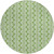 8' Green And Ivory Round Ogee Washable Indoor Outdoor Area Rug