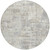 8' Ivory And Gray Round Abstract Washable Indoor Outdoor Area Rug - 608219300616