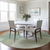 8' Artichoke Green And Beige Round Abstract Washable Indoor Outdoor Area Rug