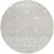 8' Ivory And Gray Round Geometric Washable Indoor Outdoor Area Rug