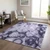 9' X 12' Purple And Lavender Abstract Washable Indoor Outdoor Area Rug