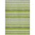 10' X 14' Fern Green Striped Washable Non Skid Indoor Outdoor Area Rug