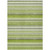 10' X 14' Fern Green Striped Washable Non Skid Indoor Outdoor Area Rug