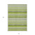 10' X 14' Fern Green Striped Washable Non Skid Indoor Outdoor Area Rug