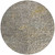 8' Ivory Gray And Black Round Abstract Washable Indoor Outdoor Area Rug