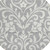 8' Gray And Ivory Round Floral Washable Indoor Outdoor Area Rug