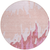 8' Blush And Pink Round Abstract Washable Indoor Outdoor Area Rug