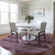 8' Eggplant And Ivory Round Southwestern Washable Indoor Outdoor Area Rug